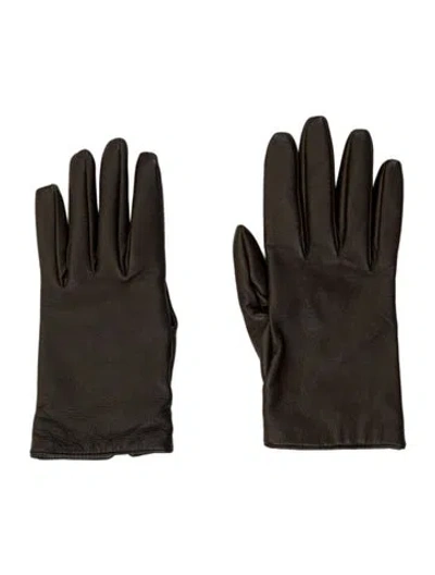 Pre-owned Saint Laurent Lambskin Gloves In Brown