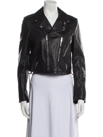 Pre-owned Saint Laurent Lambskin Jacket In Black