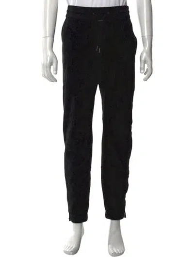 Pre-owned Saint Laurent Lambskin Joggers In Black