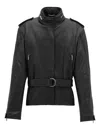 Saint Laurent Oversized Leather Jacket In Black