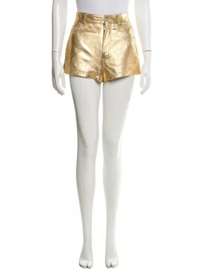 Pre-owned Saint Laurent Lambskin Mini Shorts