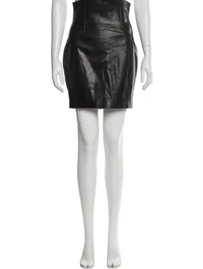 Pre-owned Saint Laurent Lambskin Mini Skirt In White