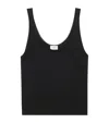 Saint Laurent Black Semi-transparent Tank Top In Black