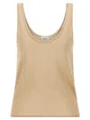 Saint Laurent Lamã© Top In Brown