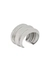 Saint Laurent Laminated C-shaped Bracelet In Gray