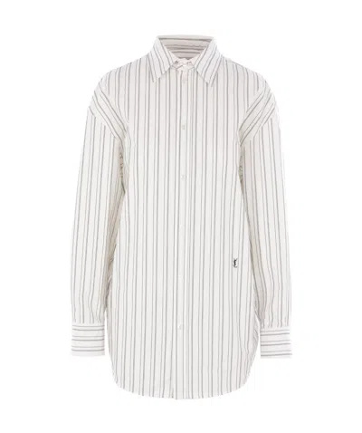 SAINT LAURENT SAINT LAURENT STRIPED BUTTON-UP SHIRT