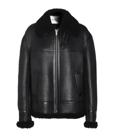 SAINT LAURENT SAINT LAURENT ZIP-UP DROP SHOULDER AVIATOR JACKET