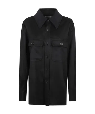 SAINT LAURENT LAPEL LONG-SLEEVED SHIRT