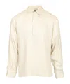 Saint Laurent Striped Pattern Tunic Shirt With Point Collar In White