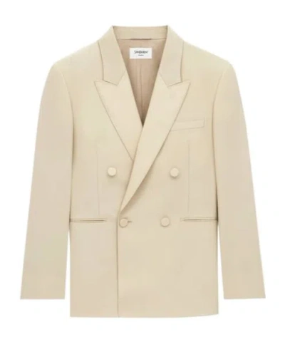 SAINT LAURENT SAINT LAURENT DOUBLE-BREASTED TUXEDO JACKET