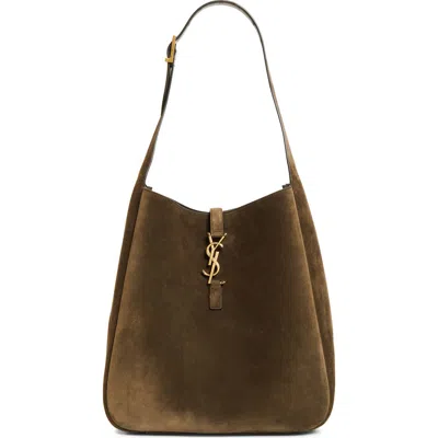 Saint Laurent Large 5 À 7 Leather Hobo Bag In Brown
