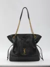Saint Laurent Large Black Jamie Shopping Bag In Black