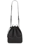 Saint Laurent Large Bucket Bag In Dark Vert Fonce