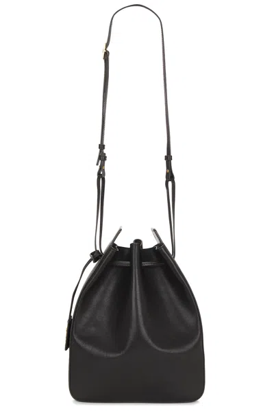 Saint Laurent Large Bucket Bag In Dark Vert Fonce