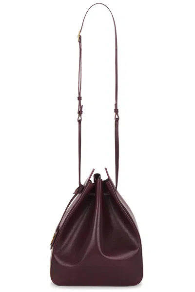 Saint Laurent Large Bucket Bag In Hot Wine