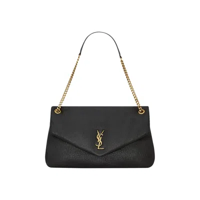 Pre-owned Saint Laurent Large Calypso Chain Bag 'noir' In Black