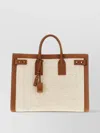 Saint Laurent Large Canvas Shopping Tote With Structured Shape