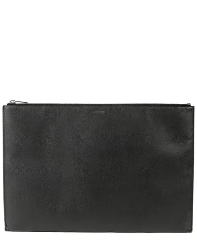 Saint Laurent Large Clutch Bag (authentic Pre-loved) In Black