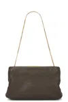 Saint Laurent Large Clutch In Light Musk