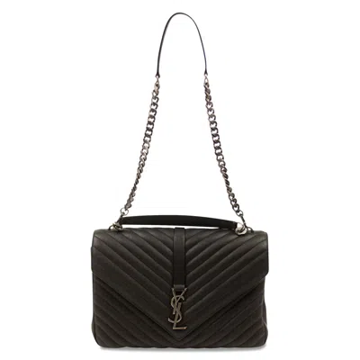 Pre-owned Saint Laurent Large College Chain Crossbody Bag 'black'
