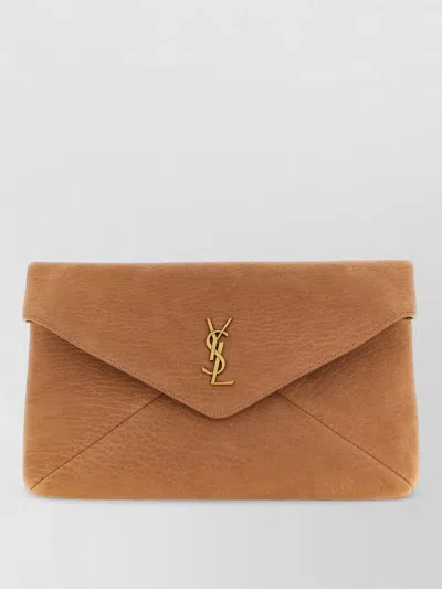 Saint Laurent Large Envelope Clutch Bag Foldover Flap