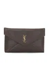 Saint Laurent Large Envelope Pouch Bag In Santal