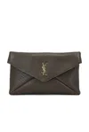 Saint Laurent Large Envelope Pouch In Light Musk