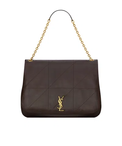 Saint Laurent Large Flap Shoulder Bag In Black