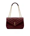 Saint Laurent Large Flip Shoulder Bag In Red Cabernet Sauvignon
