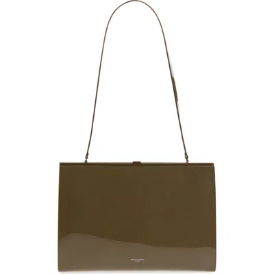 Saint Laurent Large Gaia Patent Leather Shoulder Bag