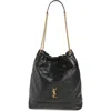 Saint Laurent Jamie Large Pochon Ysl Shoulder Bag In Quilted Lambskin Leather In Black