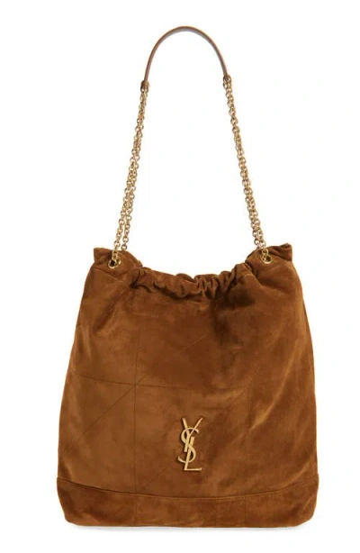 Saint Laurent Large Jamie 4.3 Patchwork Suede Shoulder Bag In Brown