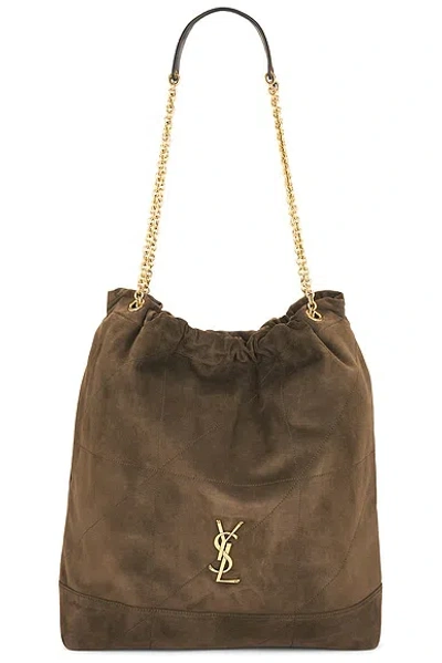 Saint Laurent Large Jamie Pochon Bag In Brown