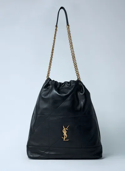 Saint Laurent Large Jamie Pouchon Handbag In Black