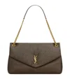 Saint Laurent Calypso Large Leather Shoulder Bag In Light Musk
