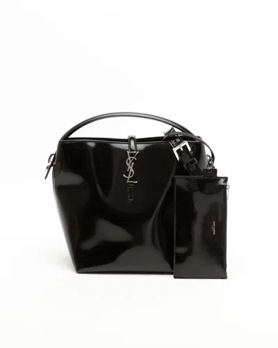 Saint Laurent Large Le 37 Bucket Bag In Black