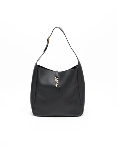 Saint Laurent Large Le 5 Á 7 Hobo Bag In Black