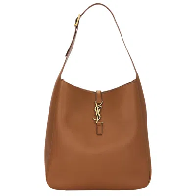 Pre-owned Saint Laurent Large Le 5 Á 7 Shoulder Bag 'fox' | Brown | Women's Size Onesize