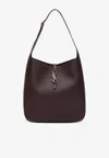 Saint Laurent Le 5 A 7 Supple Large Leather Hobo Bag In Brown
