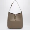 Saint Laurent Large Le 5 À 7 Dusty Grey Leather Bag In Gray
