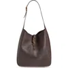 Saint Laurent Large Le 5 À 7 Leather Hobo Bag In Purple