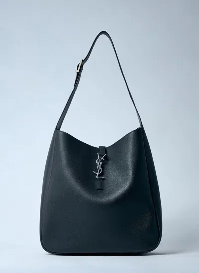 Saint Laurent Large Le 5 À 7 Leather Shoulder Bag In Black