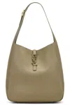 Saint Laurent Large Le 5 A 7 Supple Hobo Bag In Strong Moss