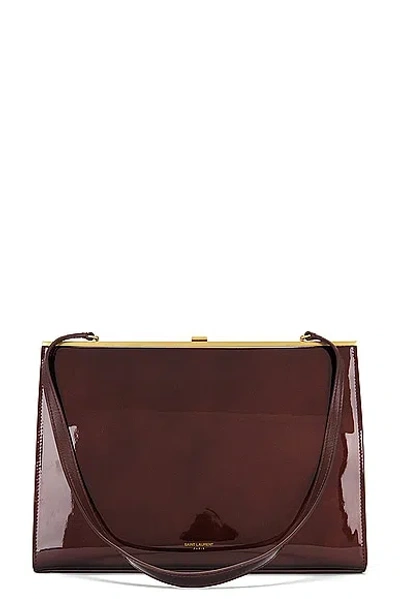 Saint Laurent Large Le Anne-marie Shoulder Bag In Espresso