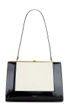 Saint Laurent Large Le Anne-marie Shoulder Bag In Off White & Noir