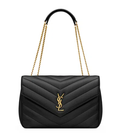 Saint Laurent Large Leather Loulou Shoulder Bag In Brown