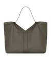 Saint Laurent Large Leather Y Tote Bag In Green