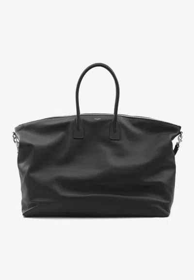 Saint Laurent Large Logo Tote Bag In Black