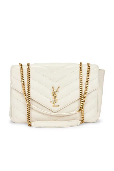 Pre-owned Saint Laurent Large Loulou Chain Bag In Sand