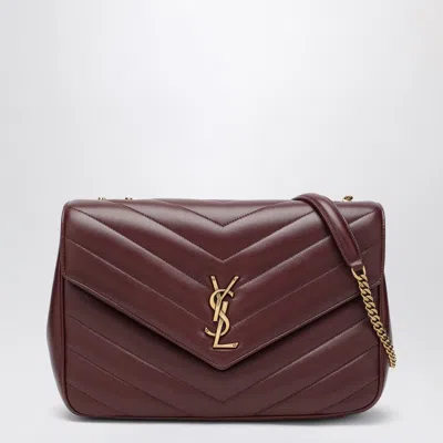 Saint Laurent Large Loulou Hot Wine Leather Bag Women